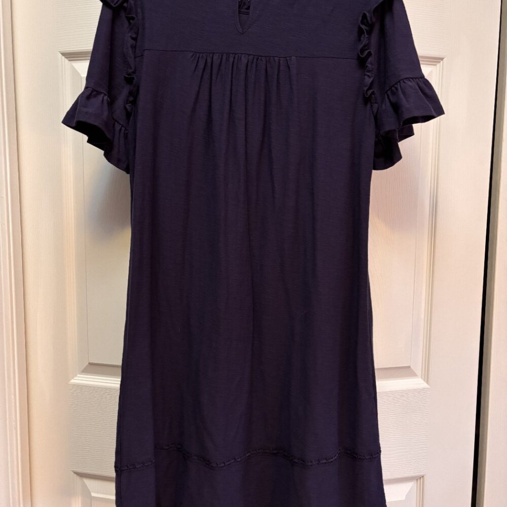 Maurices Navy Blue Ruffle Sleeve Dress Size Large NWT - Picture 6 of 6